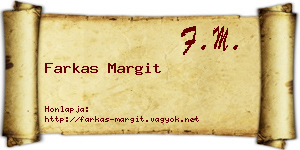 Farkas Margit névjegykártya